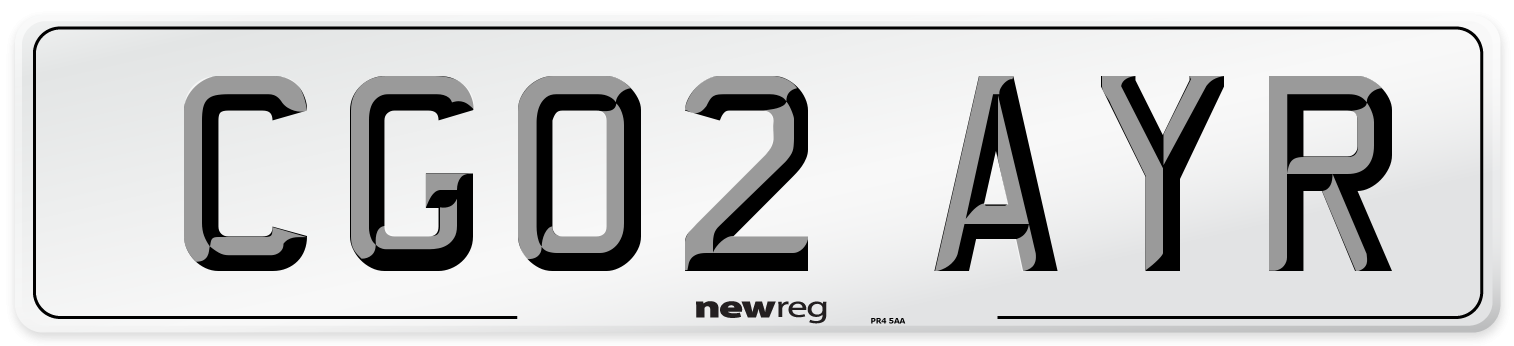 CG02 AYR Number Plate from New Reg